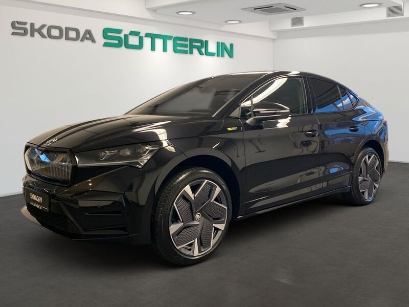 Schwarz Gebraucht 2024 Skoda Enyaq iV RS SUV | 49.679 € (Teuer) - Bild 1/4