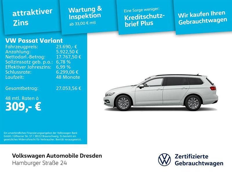 Gebraucht VW Passat Business 150 PS (110 kW) 2021 Pure white Kombi