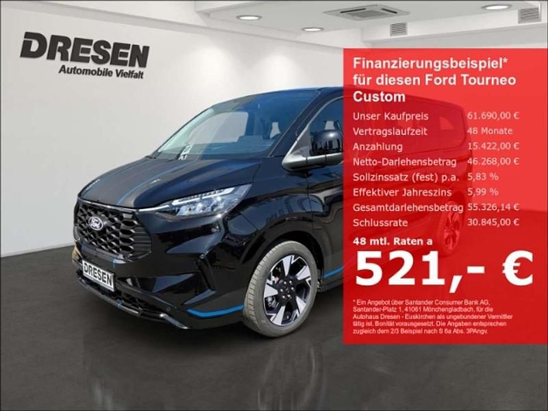 Obsidianschwarz metallic Neu 2025 Ford Tourneo Custom Sport Van / Kleinbus | 61.690 € (Teuer) - Bild 1/4