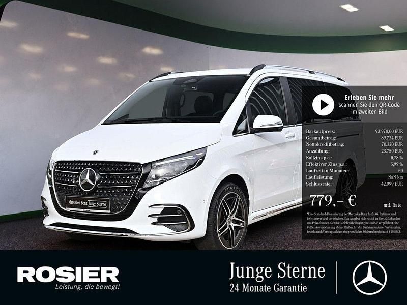 Weiss / bergkristallweiß Gebraucht 2025 Mercedes V300 Avantgarde Van / Kleinbus | 93.970 € (Fairer Preis) - Bild 1/4