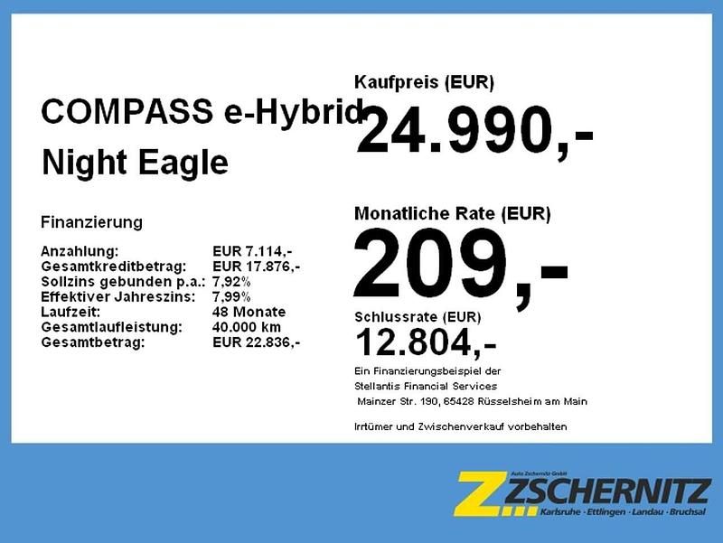 Gebraucht Jeep Compass Night Eagle 131 PS (96 kW) 2023 Black clear coat SUV