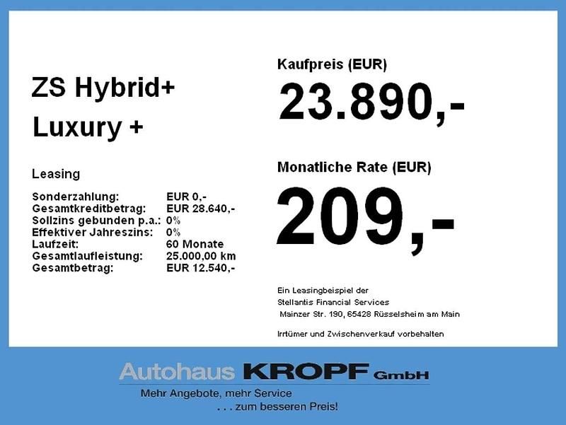 Neu MG ZS Luxury 197 PS (144 kW) 2026 Pebble black SUV