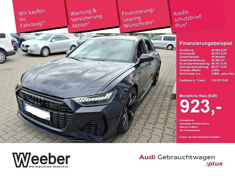 Blau Gebraucht 2023 Audi RS6 Exclusive Kombi | 115.970 € (Guter Preis) - Bild 1/4