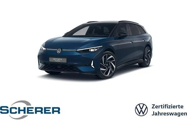 Blau (aquamarinblau metallic schwarz) Gebraucht 2025 VW ID.7 GTX Kombi | 50.981 € (Superpreis) - Bild 1/4