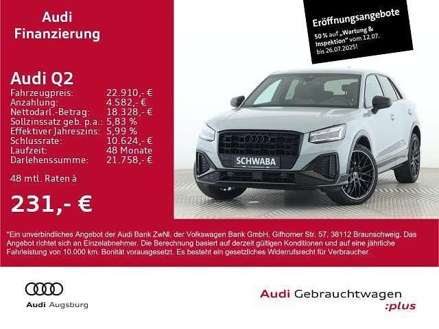 Pfeilgrau perleffekt Gebraucht 2021 Audi Q2 Ambiente SUV | 22.910 € (Guter Preis) - Bild 1/4