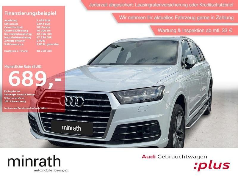 Weiß Gebraucht 2019 Audi Q7 Basis SUV | 40.570 € (Guter Preis) - Bild 1/4