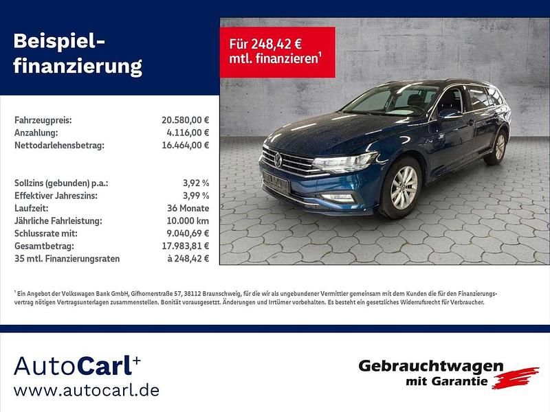 Blau Gebraucht 2021 VW Passat Business Kombi | 20.580 € (Guter Preis) - Bild 1/2