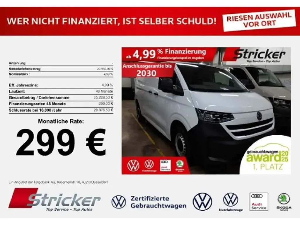 Używany VW Transporter 110 KM (80 kW) 2025 Biały Van
