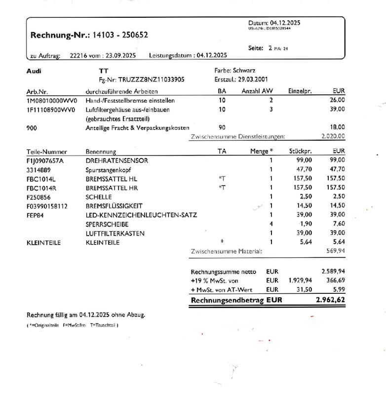 Second-hand Audi TT 150 CP (110 kW) 2001 Negru Coupe