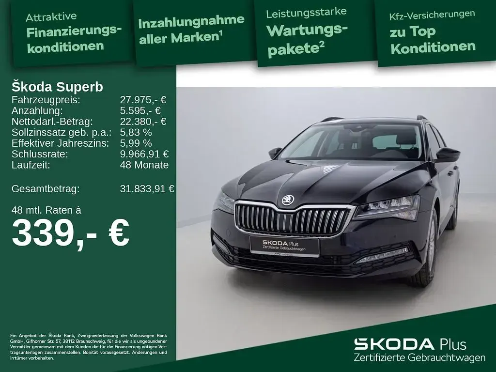 Gebraucht Skoda Superb Ambition 218 PS (160 kW) 2024 Blackmagic perleffekt Kombi