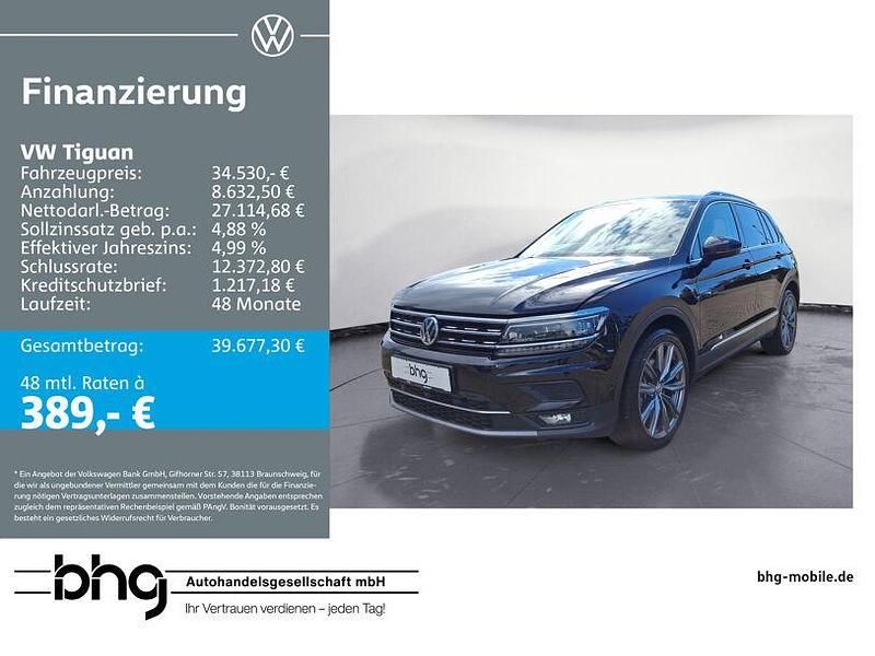 Deep black perleffekt Gebraucht 2020 VW Tiguan Highline SUV | 34.530 € (Teuer) - Bild 1/4