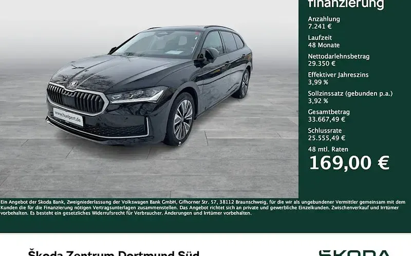 Używany Skoda Superb Selection 150 KM (110 kW) 2025 Czarny Kombi