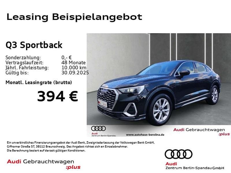 Mythosschwarz metallic Gebraucht 2024 Audi Q3 S-Line SUV | 36.724 € (Guter Preis) - Bild 1/4