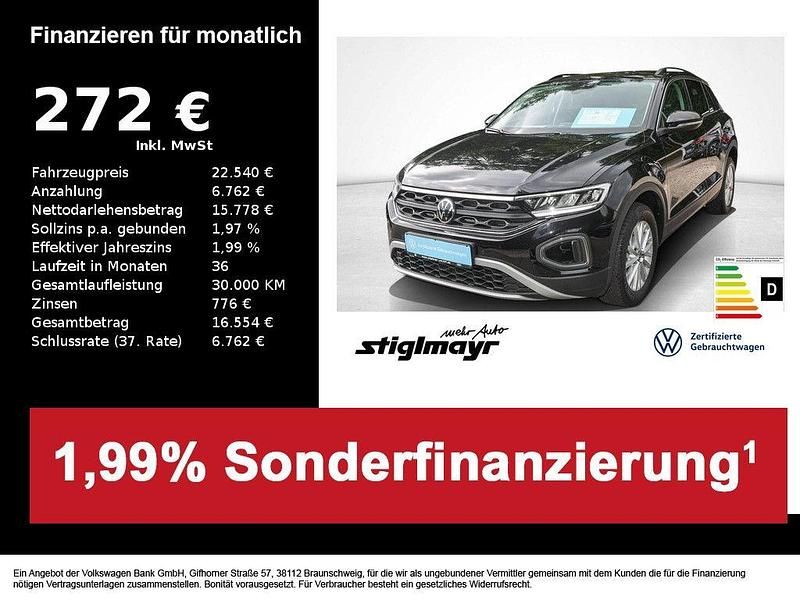 Deep black perleffekt Gebraucht 2024 VW T-Roc Life SUV | 22.540 € (Guter Preis) - Bild 1/4