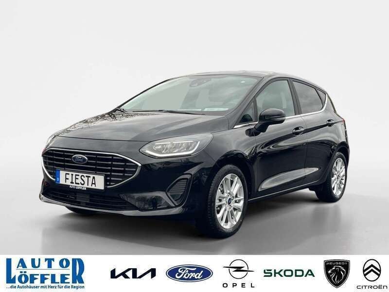 Agate black metallic (schwarz) Gebraucht 2023 Ford Fiesta Titanium Kleinwagen | 20.380 € (Fairer Preis) - Bild 1/4