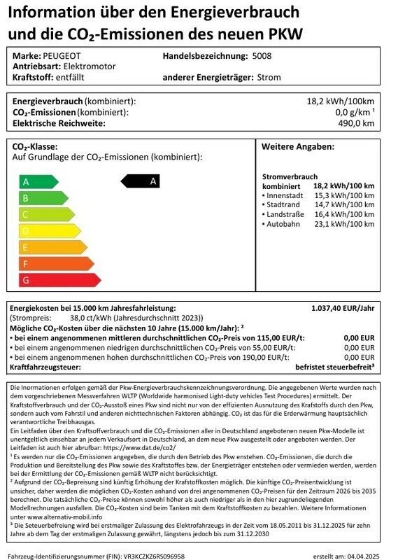 Neu Peugeot 5008 GT 156 kW (213 PS) 2025 Ingaro blau metallic Van / Kleinbus
