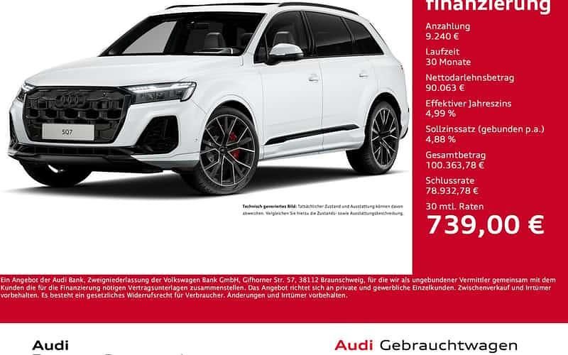 Weiß Gebraucht 2025 Audi SQ7 Sport SUV | 99.303 € (Fairer Preis) - Bild 1/4