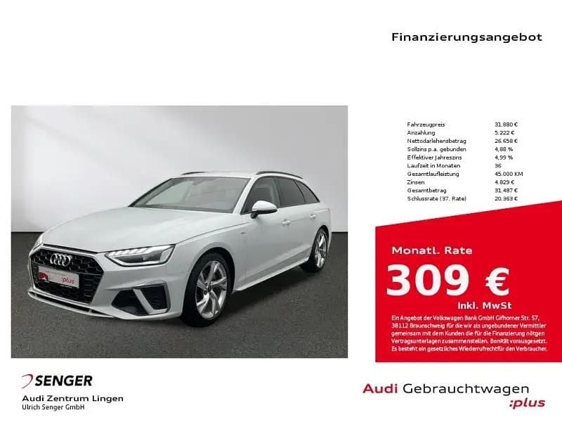 Weiß Gebraucht 2023 Audi A4 S-Line Kombi | 31.880 € (Guter Preis) - Bild 1/1