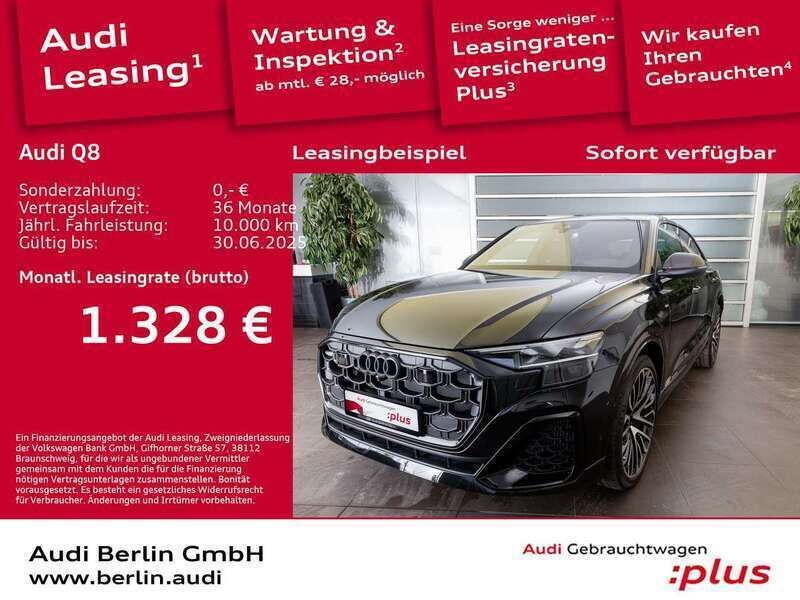 Mythosschwarz metallic Gebraucht 2025 Audi Q8 Ambiente SUV | 116.500 € - Bild 1/3