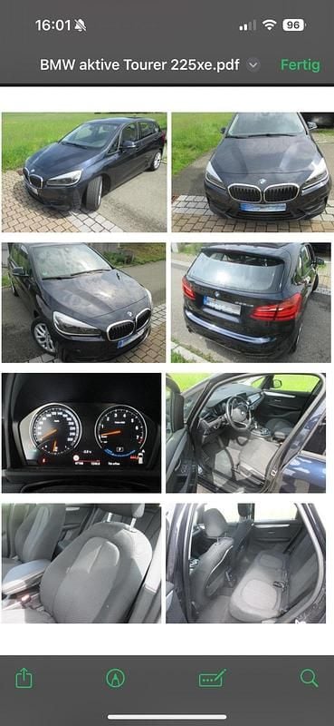 Blau Gebraucht 2020 BMW 225 iPerformance Kombi | 18.000 € - Bild 1/1