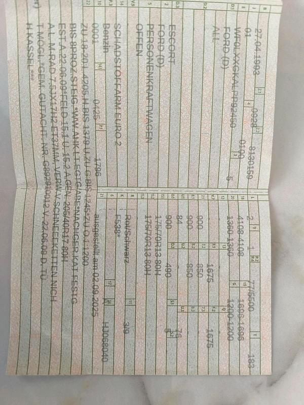 Gebraucht Ford Escort Cabriolet 105 PS (77 kW) 1993 Rot Cabrio