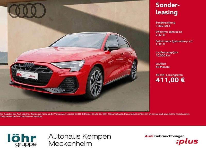 Progressivrot metallic Gebraucht 2024 Audi A3 Sportback S-Line Kleinwagen | 36.650 € (Guter Preis) - Bild 1/3