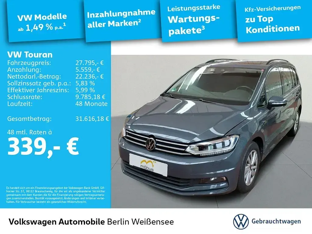Gebraucht VW Touran Comfortline 150 PS (110 kW) 2023 Delfingrau metallic Van / Kleinbus