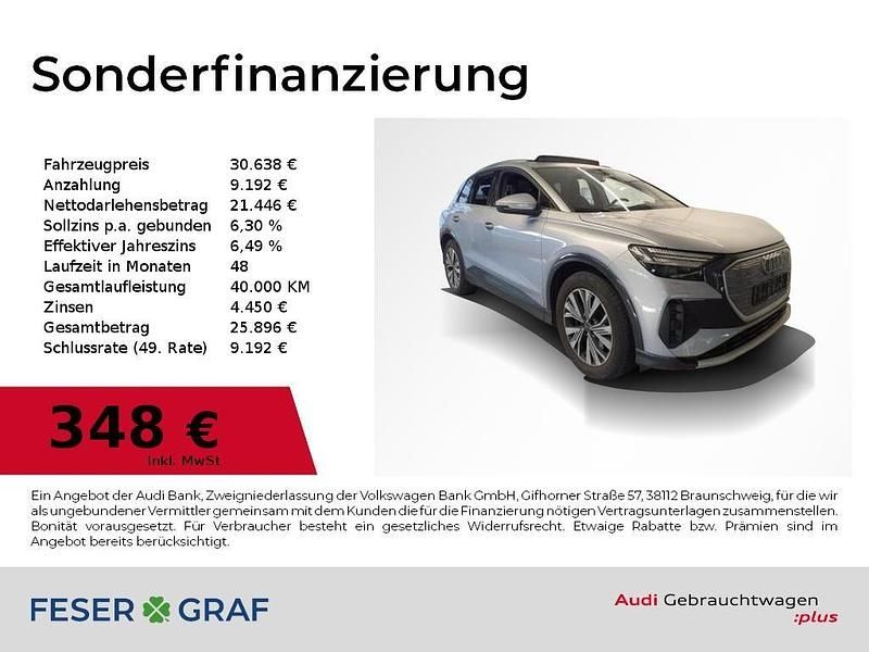 Florettsilber metallic Gebraucht 2022 Audi Q4 e-tron Ambiente SUV | 30.638 € (Fairer Preis) - Bild 1/2
