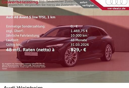 Neu Audi A6 Advanced 367 PS (269 kW) 2026 Schwarz Kombi