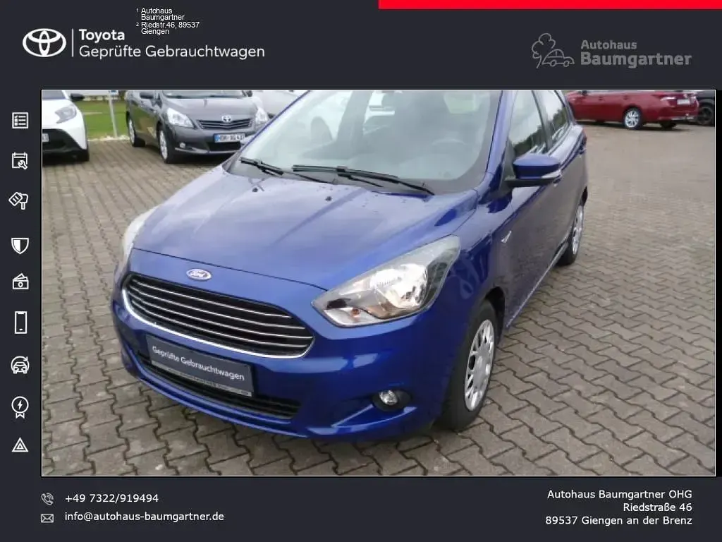 Gebraucht Ford Ka Cool & Sound Edition 86 PS (63 kW) 2017 Deep impact blue (metallic) (metallic) Limousine