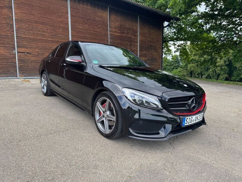 Schwarz Gebraucht 2015 Mercedes C220 AMG line Limousine | 17.850 € (Etwas zu teuer) - Bild 1/4