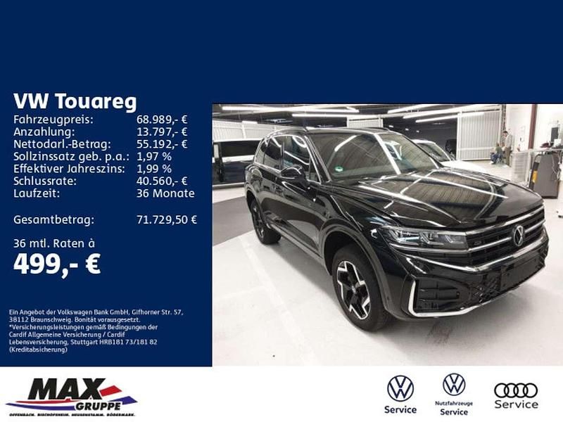 Grenadillschwarz metallic Gebraucht 2024 VW Touareg R-line SUV | 68.989 € (Guter Preis) - Bild 1/3