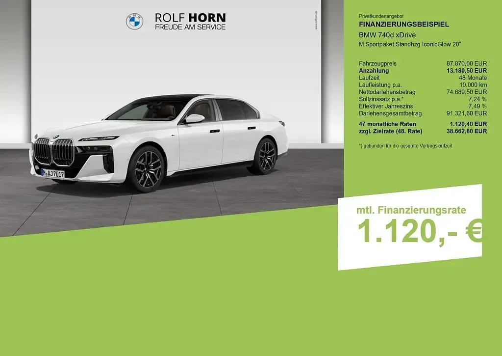 Gebraucht BMW 740 M Sport 299 PS (219 kW) 2025 Weiß Limousine