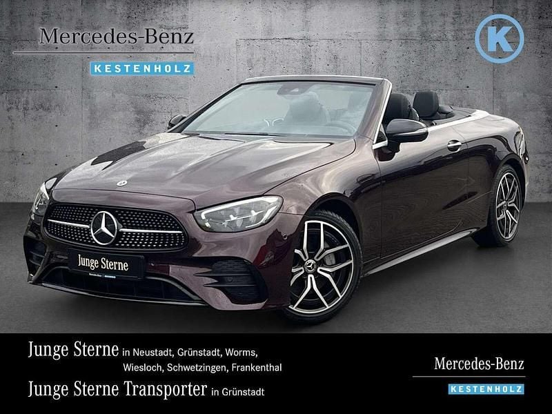 Manufaktur rubellitrot Gebraucht 2023 Mercedes E200 AMG Cabrio | 55.690 € (Fairer Preis) - Bild 1/4