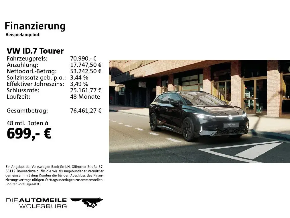 Neu VW ID.7 GTX 250 kW (340 PS) 2026 Grenadillschwarz metallic Kombi