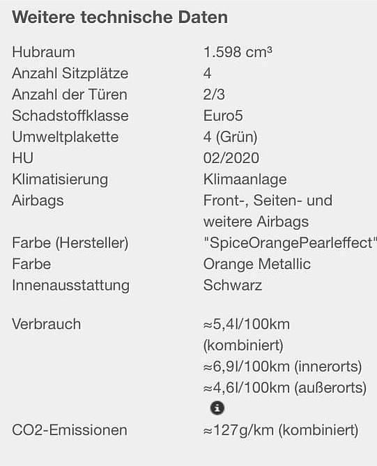 Gebraucht Mini Cooper 122 PS (89 kW) 2010 Orange Kleinwagen