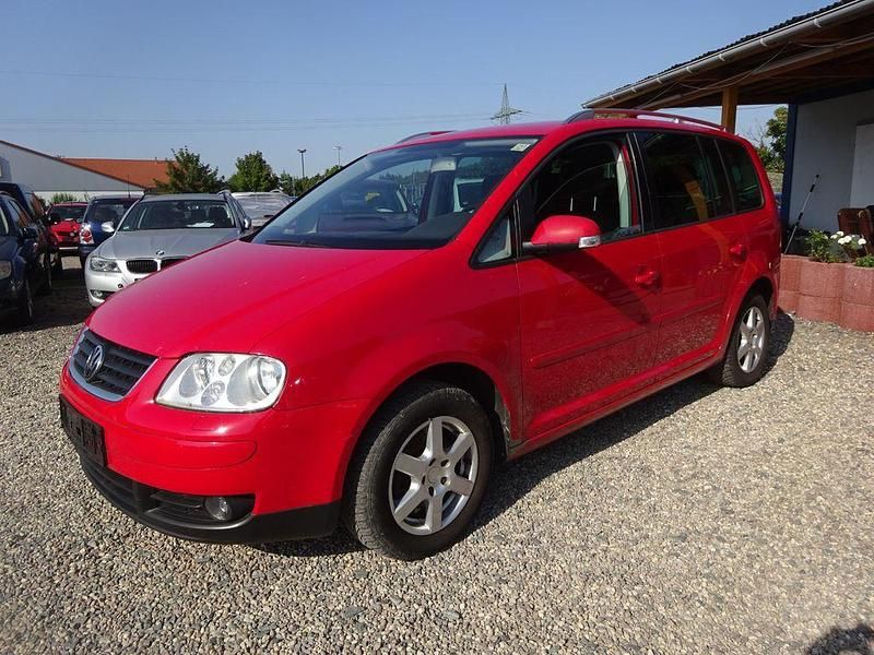 Rot Gebraucht 2003 VW Touran Highline Van / Kleinbus | 1.100 € (Guter Preis) - Bild 1/4
