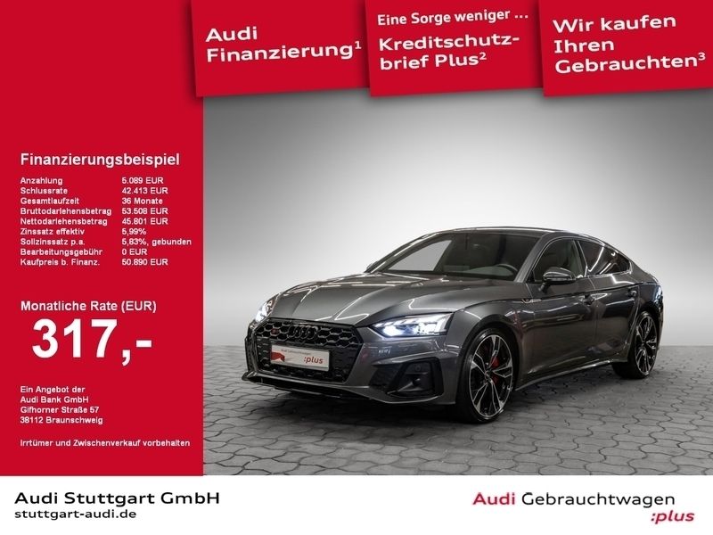 Daytonagrau perleffekt Gebraucht 2023 Audi S5 Sportback Ambiente Kleinwagen | 50.890 € (Guter Preis) - Bild 1/2