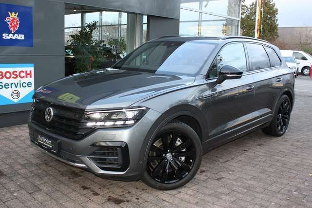 Siliziumgrau (metallic) Gebraucht 2019 VW Touareg R-line SUV | 75.890 € - Bild 1/4