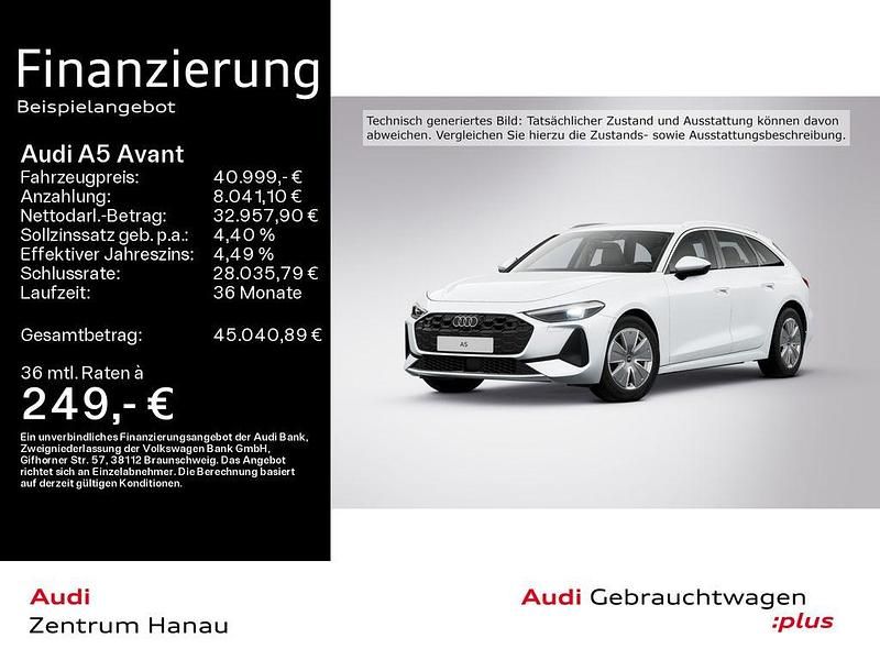 Gletscherweiß metallic Gebraucht 2025 Audi A5 Sport Kombi | 40.999 € (Superpreis) - Bild 1/4