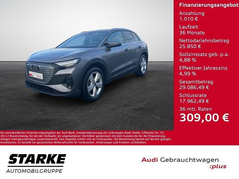 Taifungrau metallic Gebraucht 2022 Audi Q4 e-tron Comfort SUV | 26.860 € (Etwas zu teuer) - Bild 1/4