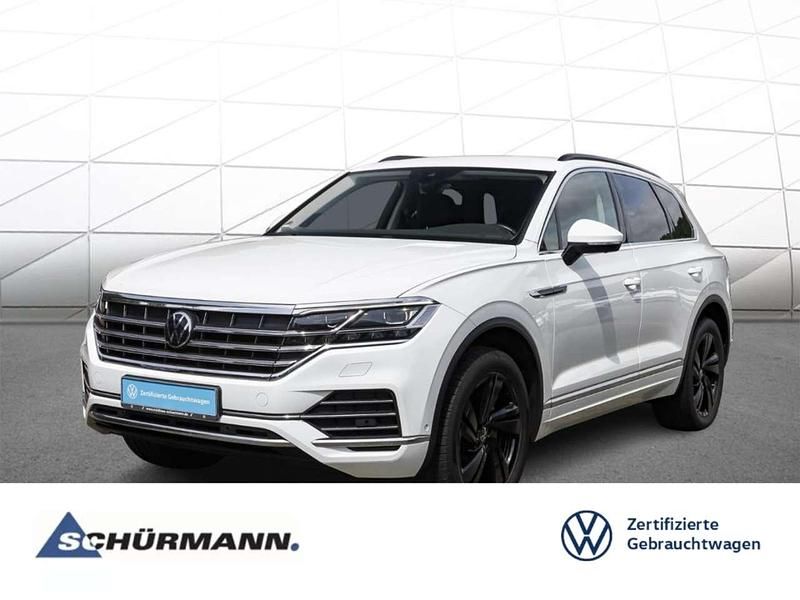 Pure white Gebraucht 2022 VW Touareg Elegance SUV | 48.648 € (Superpreis) - Bild 1/4