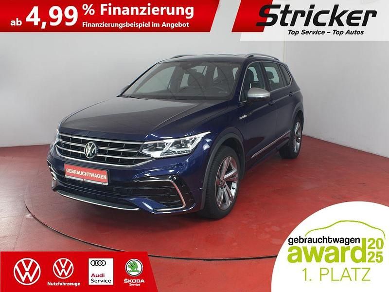Blau Gebraucht 2022 VW Tiguan Allspace R-line SUV | 32.949 € (Guter Preis) - Bild 1/4