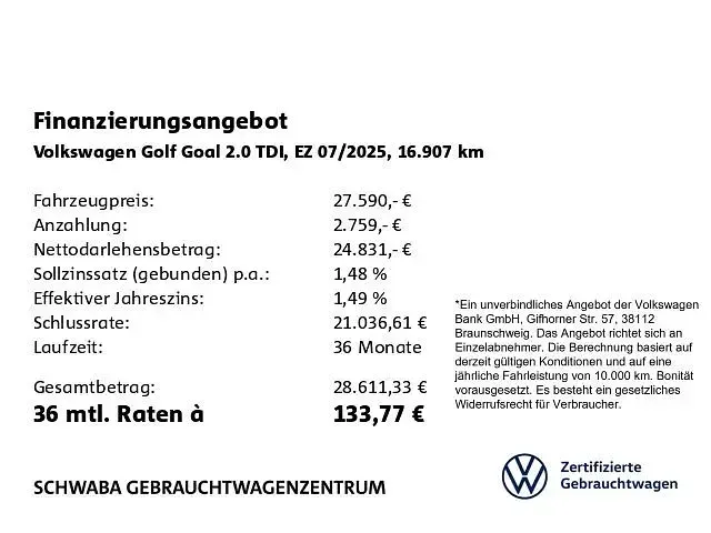 Gebraucht VW Golf VIII Goal 150 PS (110 kW) 2025 Grau Limousine