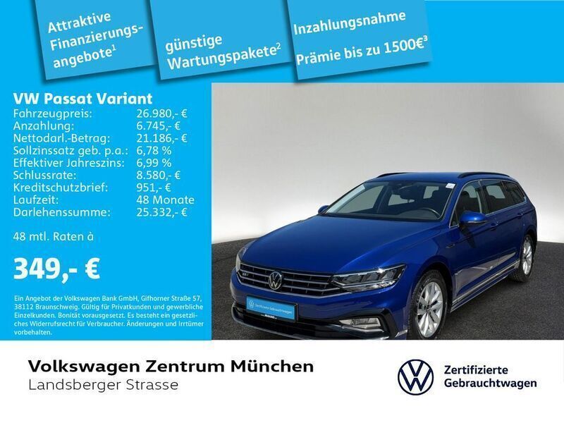 Blau Gebraucht 2022 VW Passat Business Kombi | 26.980 € (Fairer Preis) - Bild 1/2