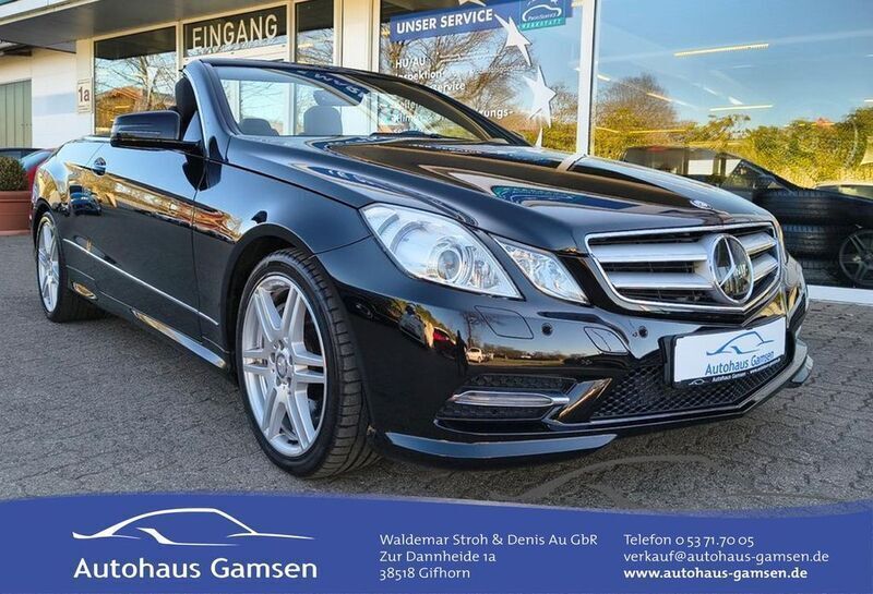 Obsidianschwarz metalliclack Gebraucht 2013 Mercedes E500 AMG line Cabrio | 28.990 € (Etwas zu teuer) - Bild 1/4