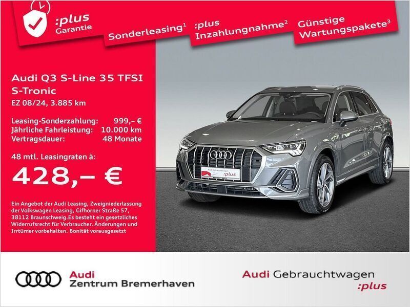 Chronosgrau metallic Gebraucht 2024 Audi Q3 S-Line SUV | 41.960 € (Fairer Preis) - Bild 1/3