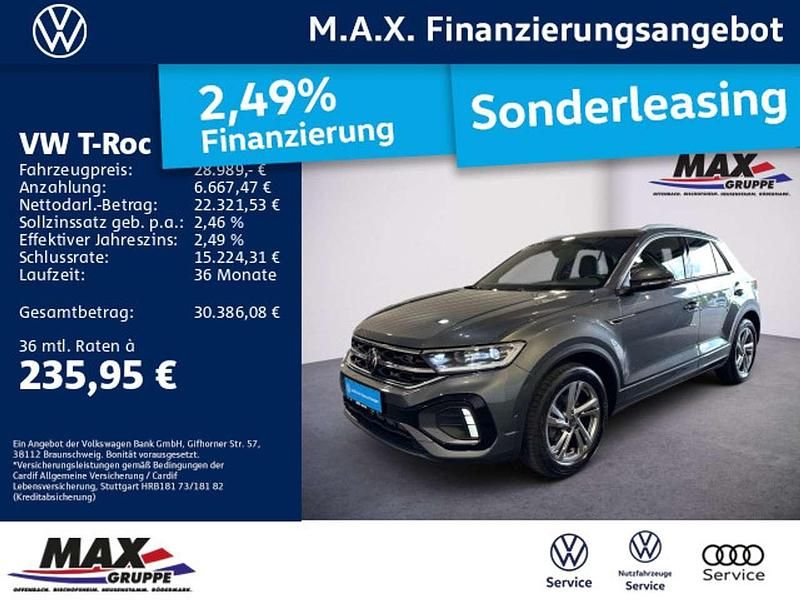 Grau Gebraucht 2023 VW T-Roc R-line SUV | 28.989 € (Fairer Preis) - Bild 1/3