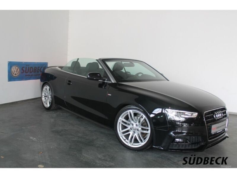 Mythosschwarz /schwarz (metallic) Gebraucht 2016 Audi A5 Cabriolet S-line plus Cabrio | 27.880 € (Teuer) - Bild 1/4