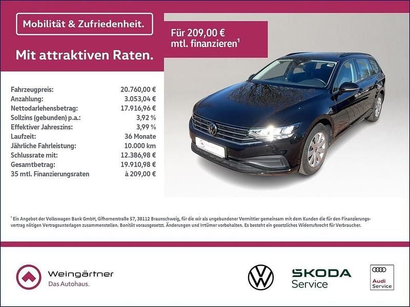 Gebraucht VW Passat Conceptline 150 PS (110 kW) 2022 Schwarz Kombi